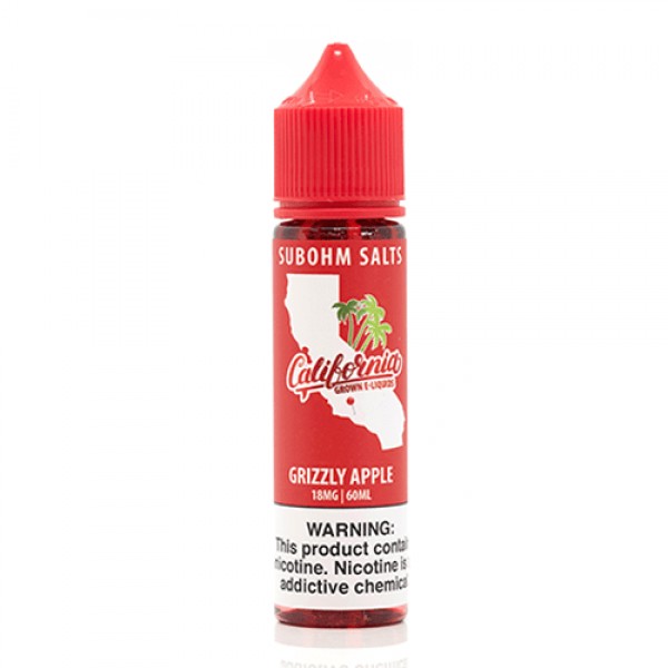 California Grown Sub-Ohm Salts Grizzly Apple 60ml Vape Juice