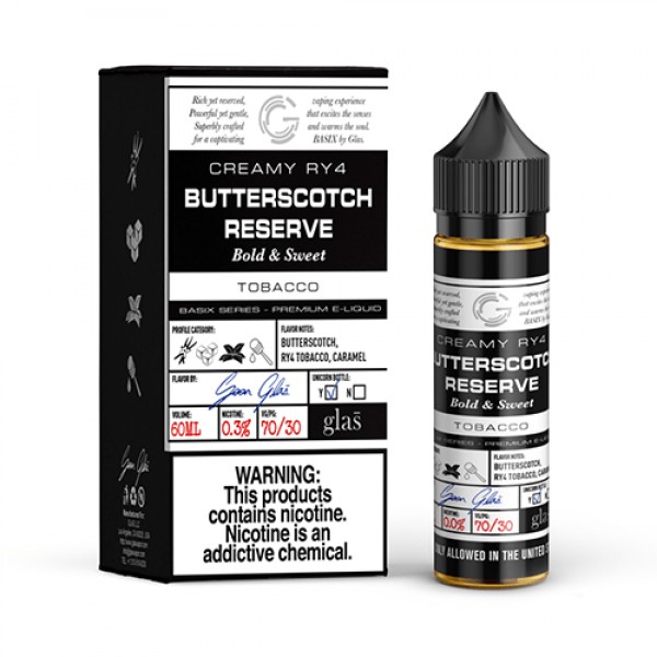 GLAS Basix Series Butterscotch Reserve 60ml Vape Juice (0mg)