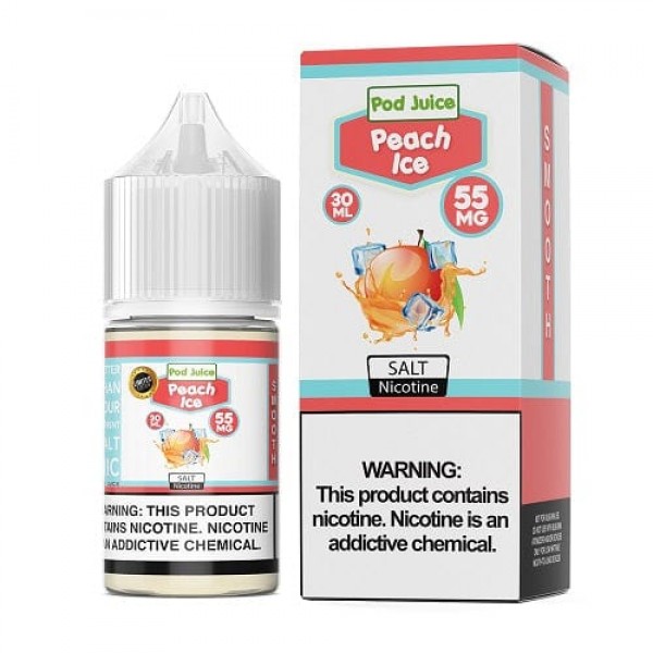 Pod Juice Peach Ice 30ml Nic Salt Vape Juice