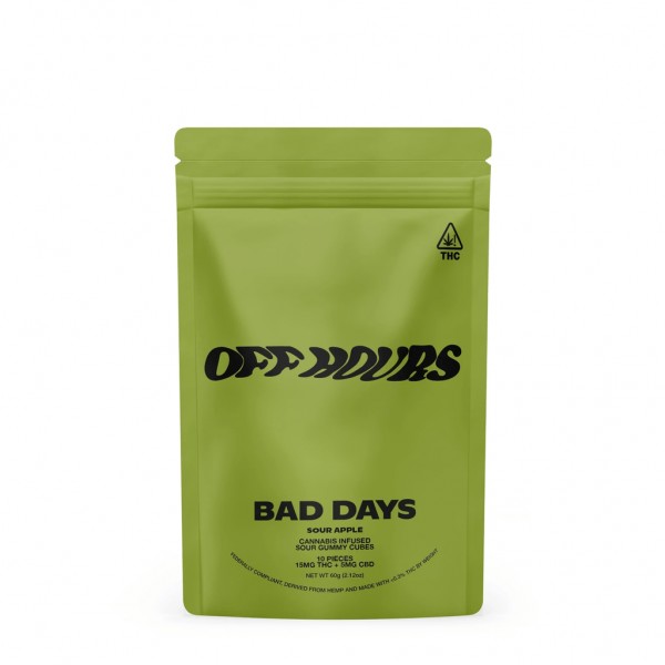 Bad Days Off Hours: D9 + CBD 200mg Sour Gummies (10x Pack)