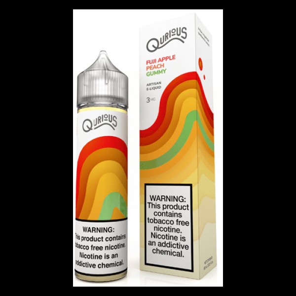 Qurious Fuji Apple Peach Gummy 60ml Synthetic Nicotine Vape Juice