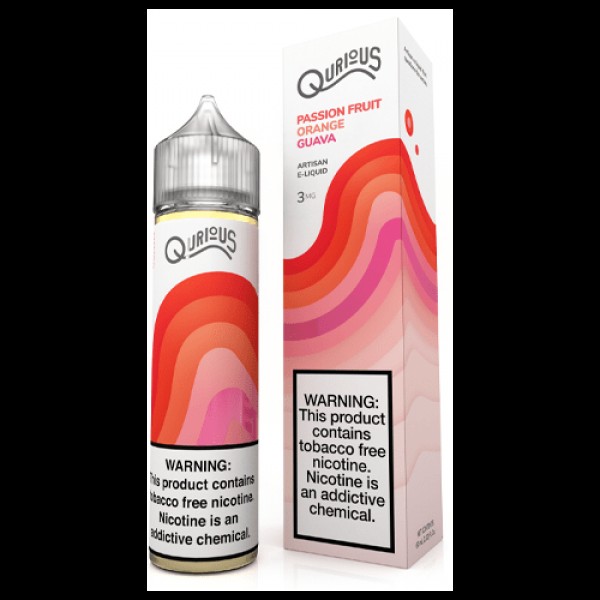 Qurious Passion Fruit Orange Guava 60ml Synthetic Nicotine Vape Juice