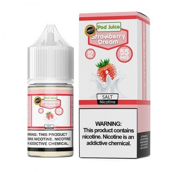 Pod Juice Strawberry Dream 30ml Nic Salt Vape Juice