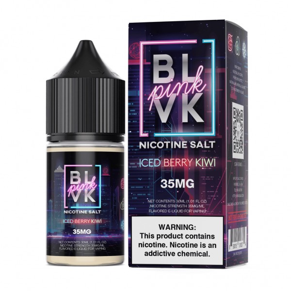 BLVK Salts Pink Series Iced Berry Kiwi 30ml Nic Salt Vape Juice