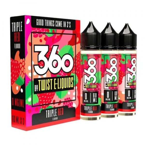 Triple Red 3x60ml Vape Juice - 360 Twist E-Liquids