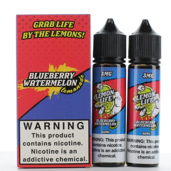 Lemon Life Twin Pack Blueberry Watermelon Lemonade 2x 60ml Vape Juice