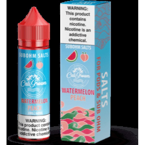 Watermelon Peach 60ml Vape Juice - California Grown Sub-Ohm Salts