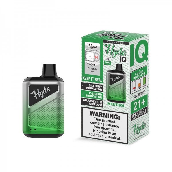 Hyde IQ Recharge Disposable Vape (5%, 5000 Puffs) - Menthol