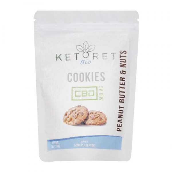 Ketoret Bio CBD Peanut Butter & Nuts Cookies 500mg (10x Pack)