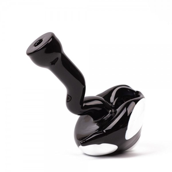 Glass Alien Hand Pipe w/ Wide Base