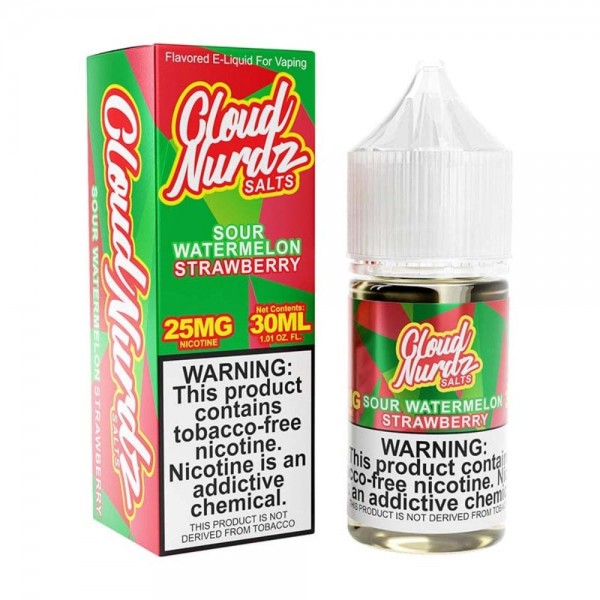 Sour Watermelon Strawberry 30ml TF Nic Salt Vape Juice - Cloud Nurdz