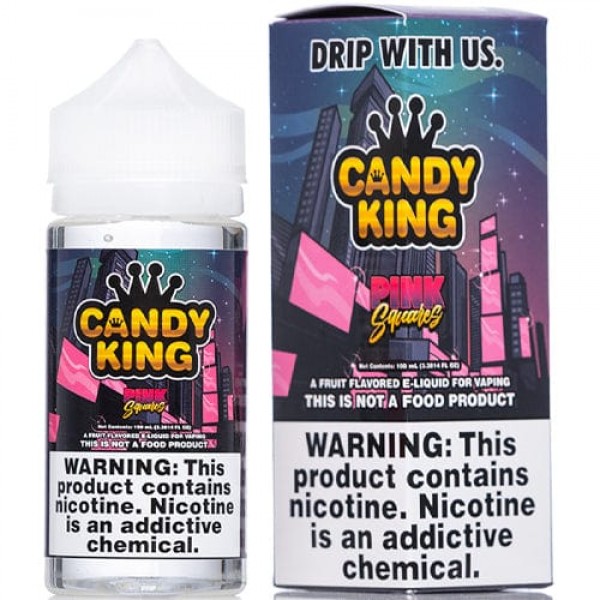 Candy King Pink Squares Synthetic Nicotine 100ml Vape Juice