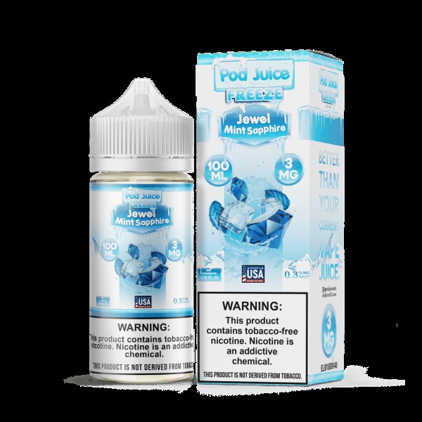 Pod Juice Freeze Jewel Mint Sapphire TF 100ml Vape Juice