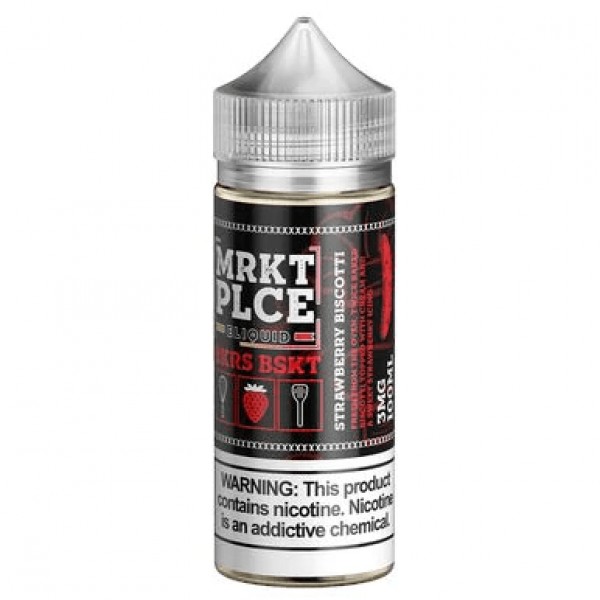 MRKT PLCE Strawberry Biscotti 100ml Vape Juice