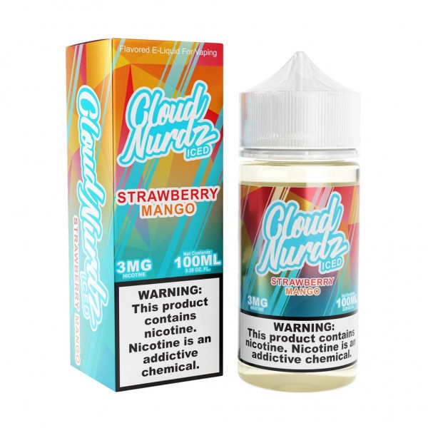 Strawberry Mango Iced 100ml Vape Juice - Cloud Nurdz