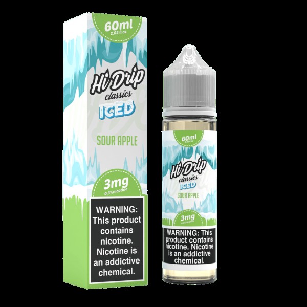 Sour Apple Iced 60ml Vape Juice - Hi Drip