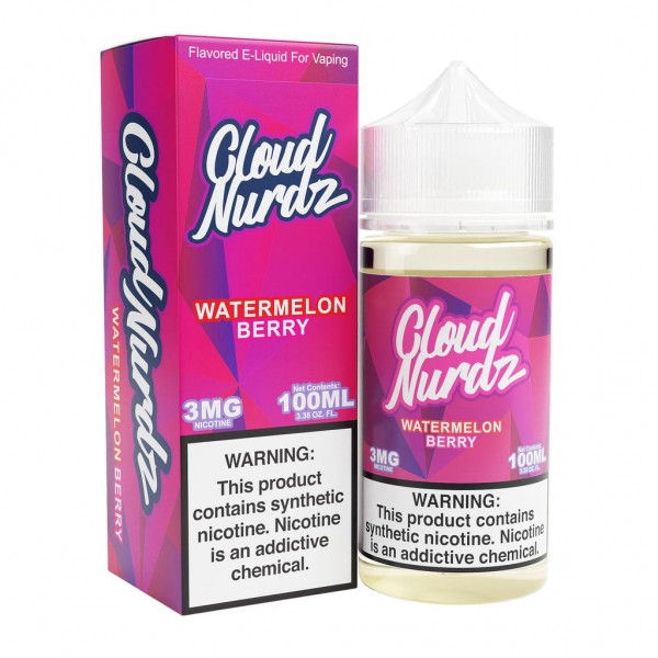 Cloud Nurdz Watermelon Berry 100ml Synthetic Vape Juice