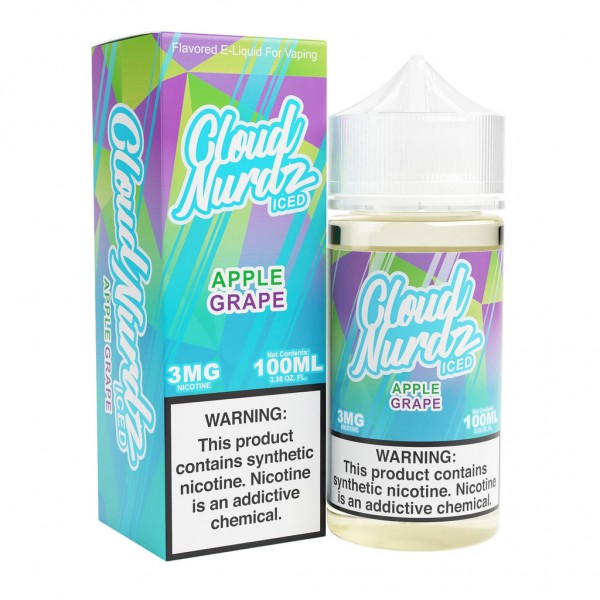 Iced Grape Apple 100ml Synthetic Nic Vape Juice - Cloud Nurdz