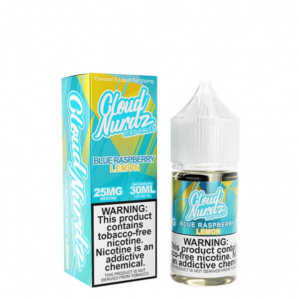 Blue Raspberry Lemon Iced 30ml TF Nic Salt Vape Juice - Cloud Nurdz