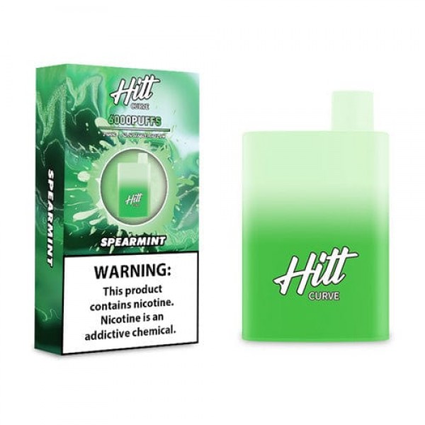 Hitt Curve Disposable Vape (5%, 6000 Puffs) - Spearmint