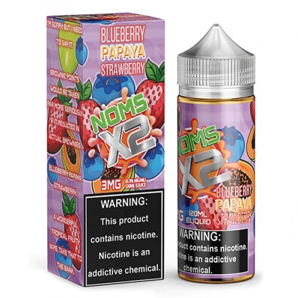 Blueberry Papaya Strawberry 120ml Vape Juice - Noms X2