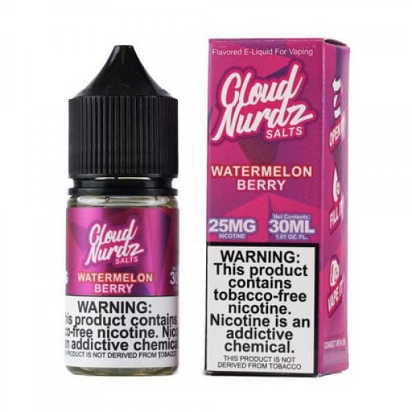 Cloud Nurdz Watermelon Berry 30ml Nic Salt Vape Juice