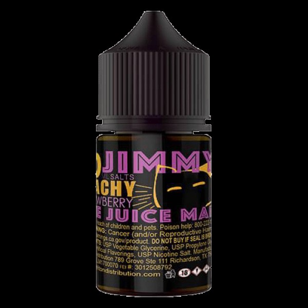 Peachy Strawberry 30ml Synthetic Nic Salt Vape Juice - Jimmy the Juice Man Salts