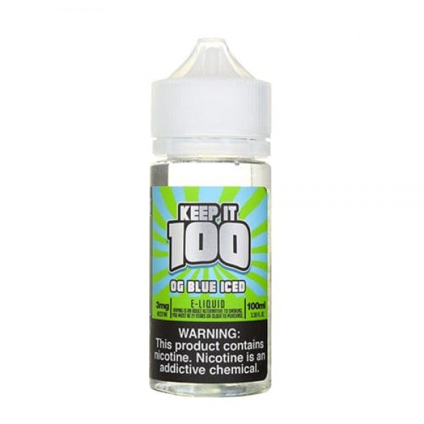 OG Blue Iced 30ml Synthetic Nic Salt Vape Juice - Keep It 100