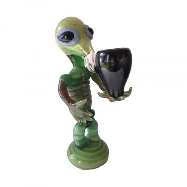 Heady Handmade Glass Alien Pipe