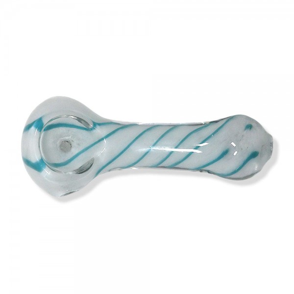 Full-Color Glass Hand Pipe w/ Spirals