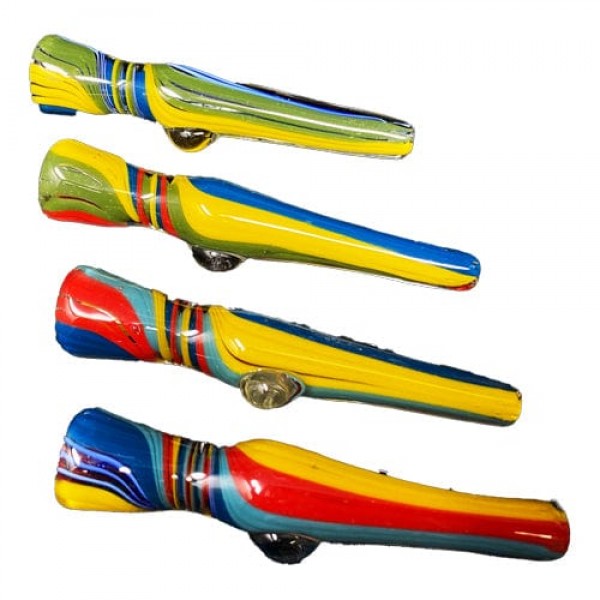 Multi-Color Handmade Glass Chillum