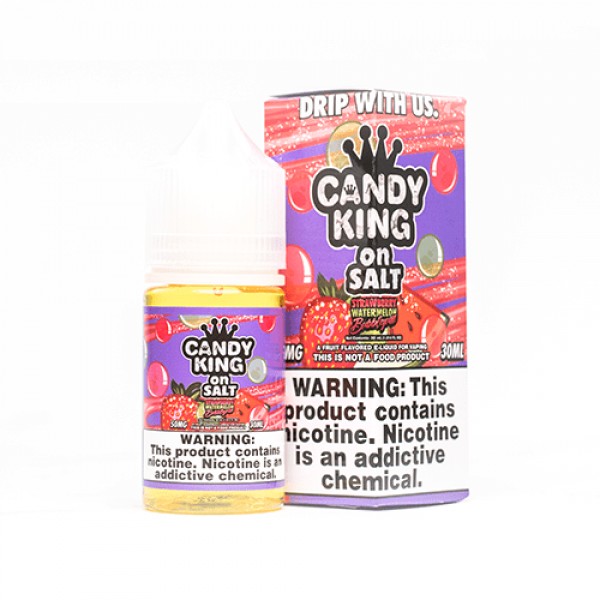 Candy King On Salt Strawberry Watermelon Bubblegum 30ml Nic Salt Vape Juice