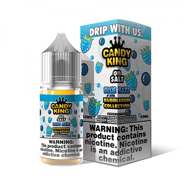 Candy King Bubblegum Salt Blue Razz 30ml Nic Salt Vape Juice