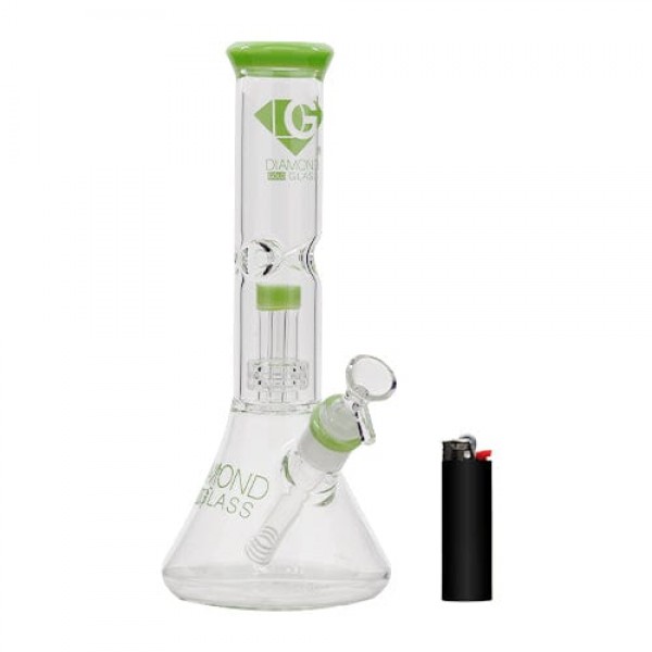 Diamond Glass 11" Beaker Bong w/ Mansion Showerhead