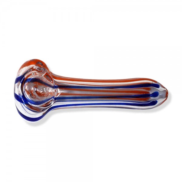 Color Mini Glass Hand Pipe w/ Stripes