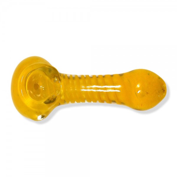 Full-Colored Glass Hand Pipe w/ Striped Inlay Accent