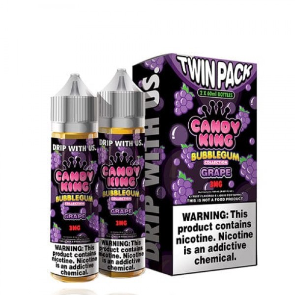 Candy King Twin Pack Bubblegum Grape 2x 60ml Vape Juice